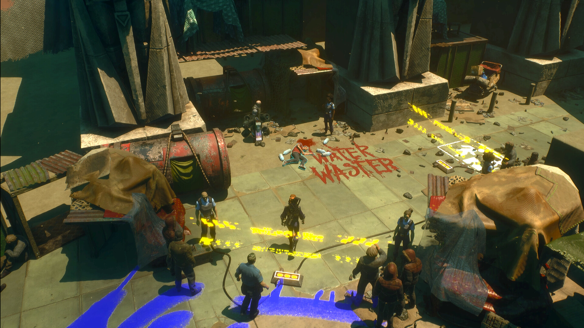 ภาพโปรโมตทางการจาก Strange Scaffold ประกอบข่าว Strange Scaffold เปิดตัว Gods With Badges เกมแทคติกให้ผู้เล่นเลือกปิดกล้องติดตัวตำรวจ