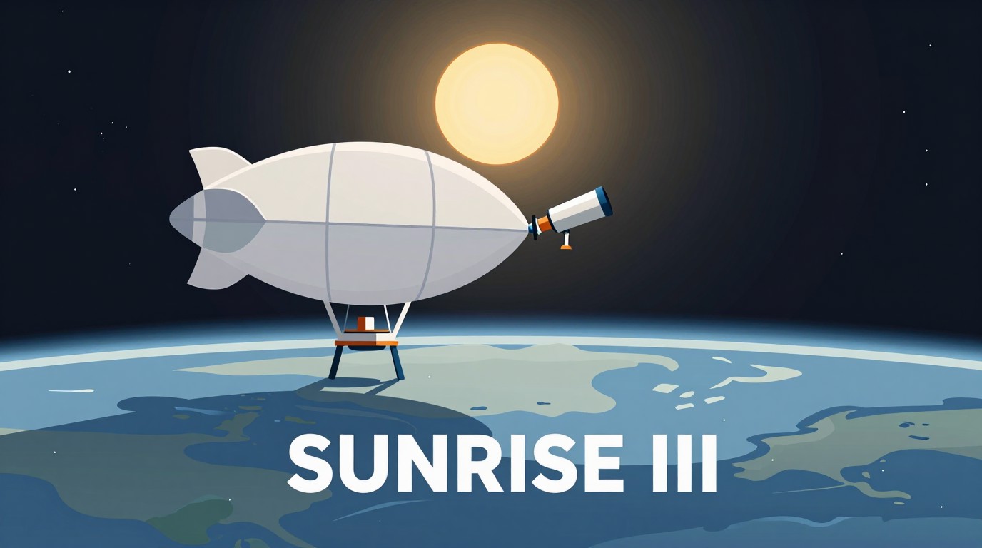 ภาพสร้างด้วย AI (ไม่ใช่ภาพถ่ายจริง) ประกอบข่าว กล้องโทรทรรศน์บอลลูน SUNRISE III เผยสนามแม่เหล็กสุริยะซับซ้อนกว่าที่คิด