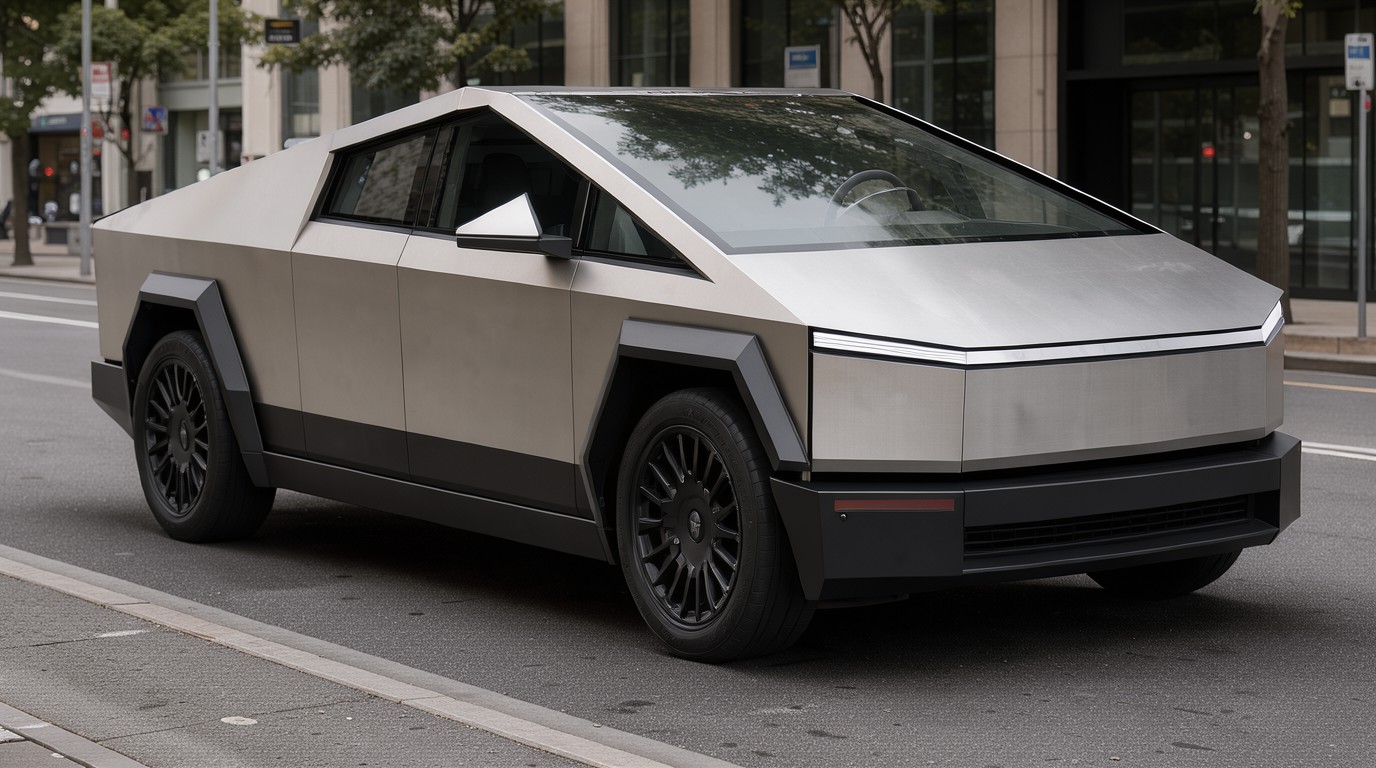 ภาพสร้างด้วย AI (ไม่ใช่ภาพถ่ายจริง) ประกอบข่าว Tesla ยกเลิกขาย Cybertruck ในออสเตรเลียและนิวซีแลนด์ คืนเงินมัดจำลูกค้าทั้งหมด