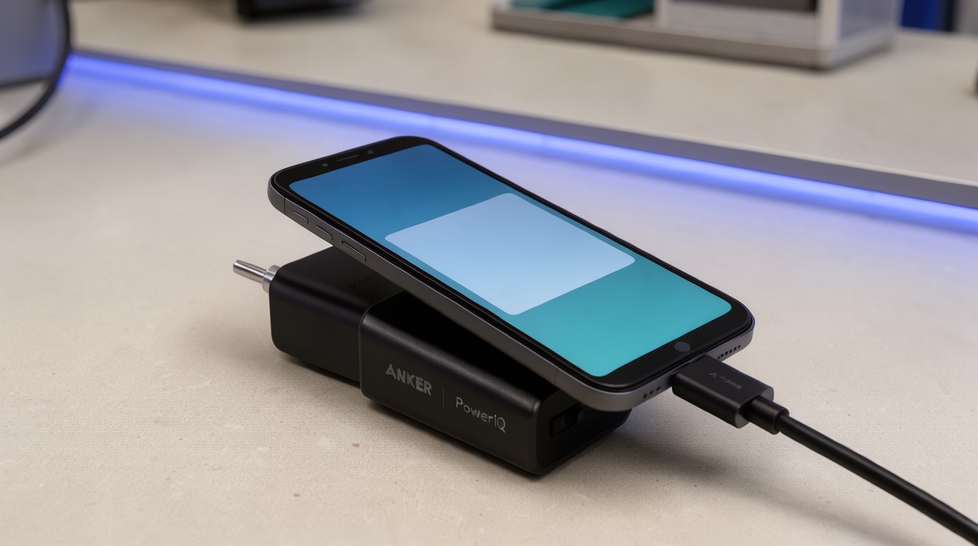ภาพสร้างด้วย AI (ไม่ใช่ภาพถ่ายจริง) ประกอบข่าว PowerIQ บนเครื่องชาร์จ Anker คืออะไร ทำไมถึงติดอยู่บนกล่องมานาน