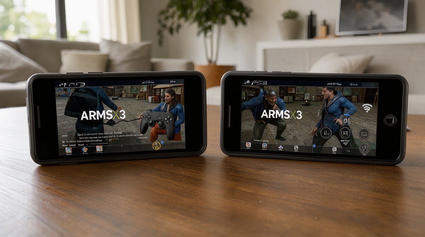 ภาพสร้างด้วย AI (ไม่ใช่ภาพถ่ายจริง) ประกอบข่าว ARMSX3 อิมูเลเตอร์ PS3 บน Android อัปเดตใหญ่ เล่นมัลติเพลเยอร์กับเพื่อนได้แล้ว