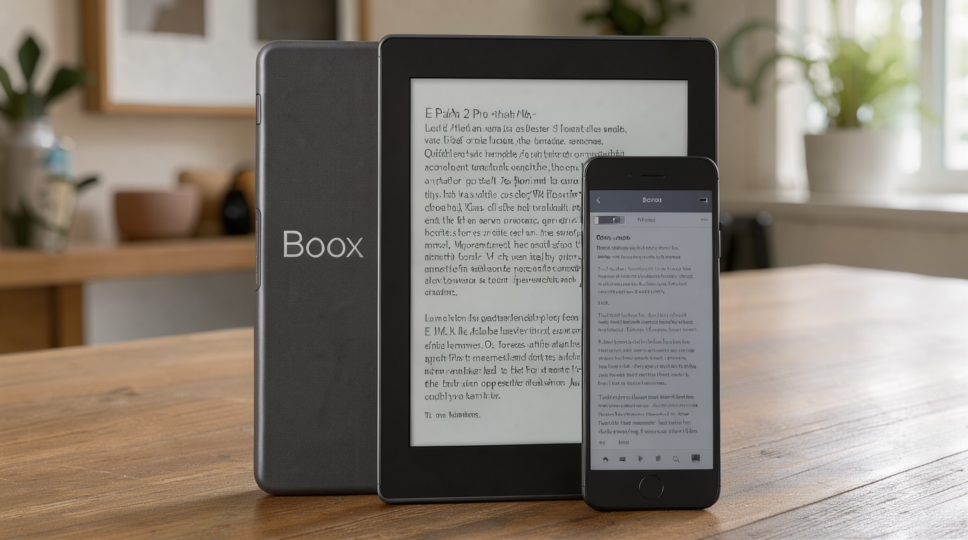 ภาพสร้างด้วย AI (ไม่ใช่ภาพถ่ายจริง) ประกอบข่าว รีวิว Boox Palma 2 Pro เครื่องอ่านอีบุ๊กจอ E Ink ขนาดเท่ามือถือ ราคา 400 ดอลลาร์