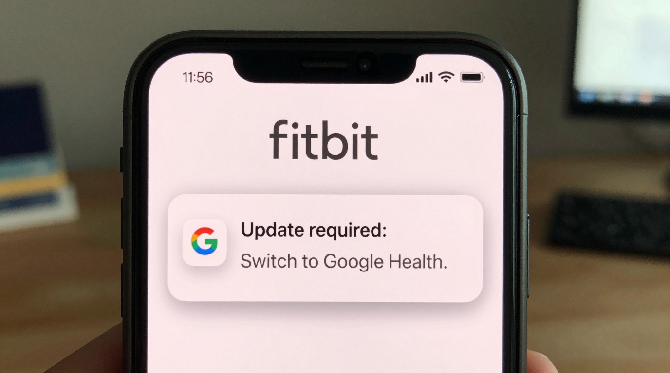 ภาพสร้างด้วย AI (ไม่ใช่ภาพถ่ายจริง) ประกอบข่าว Google บล็อกแอป Fitbit รุ่นเก่า บังคับผู้ใช้ที่เหลือย้ายไป Google Health