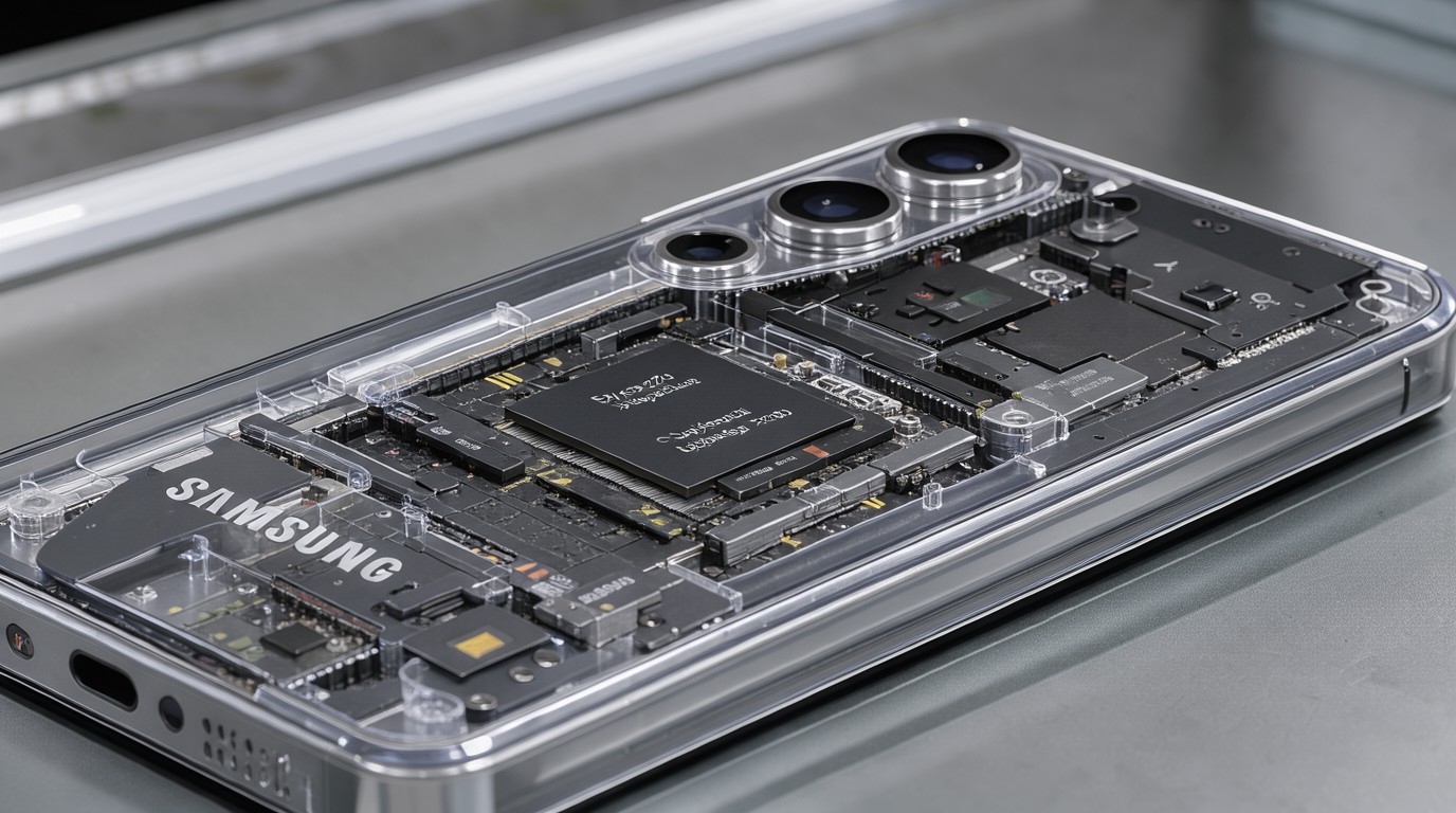 ภาพสร้างด้วย AI (ไม่ใช่ภาพถ่ายจริง) ประกอบข่าว ชิปใน Galaxy S27 Ultra ยังไม่นิ่ง ล่าสุดคาดยุโรปได้ Snapdragon ส่วนเกาหลีใต้ยังไม่ชัด