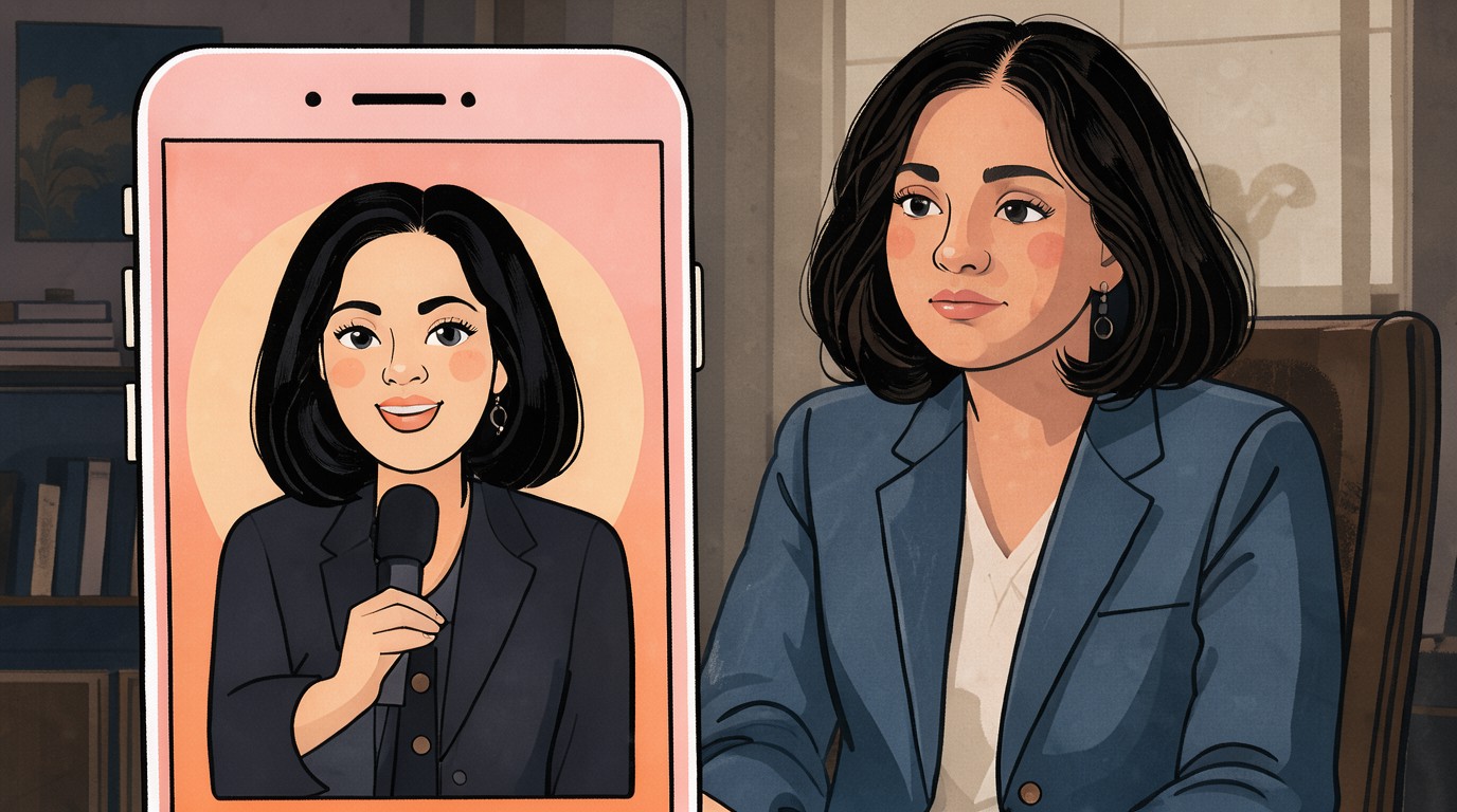 ภาพสร้างด้วย AI (ไม่ใช่ภาพถ่ายจริง) ประกอบข่าว AI avatar ปลอมหน้าปลอมเสียงขโมยมุกตลกไปลงโซเชียล ยอดวิวพุ่งถึงหลักล้าน
