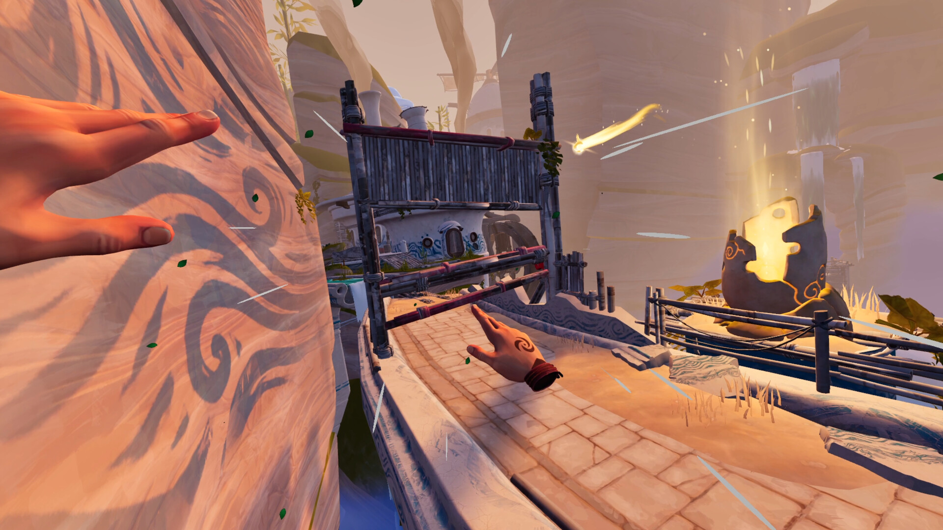ภาพโปรโมตทางการจาก DreamVR ประกอบข่าว DreamVR ปล่อยเดโม The Rifted Skies เกม VR roguelite ที่ต้องสะบัดแขนวิ่งจริงจัง