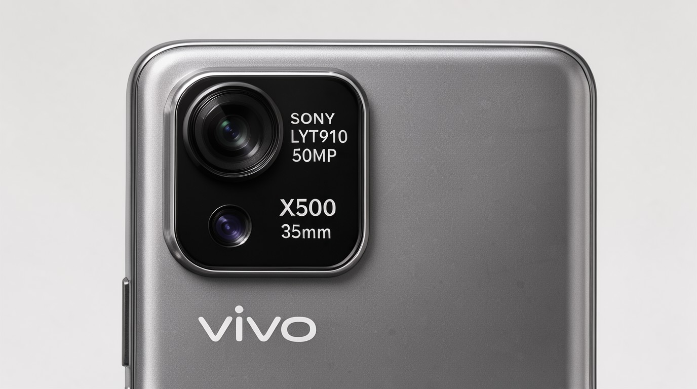 ภาพสร้างด้วย AI (ไม่ใช่ภาพถ่ายจริง) ประกอบข่าว ลือ vivo X500 Ultra อาจลดสเปกกล้องหลักเหลือ 50MP จาก Sony LYT910