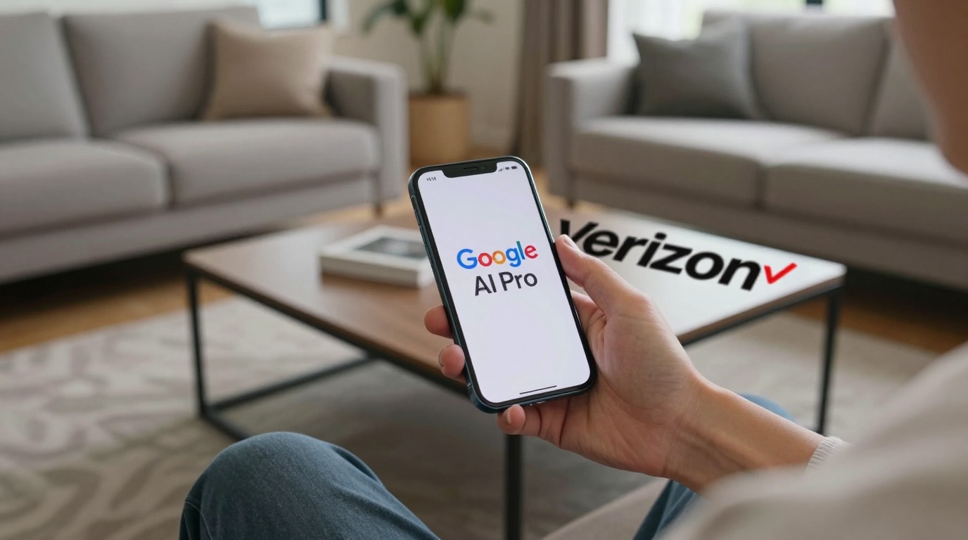 ภาพสร้างด้วย AI (ไม่ใช่ภาพถ่ายจริง) ประกอบข่าว Verizon มอบสิทธิ์ใช้งาน Google AI Pro ฟรี 6 เดือนแก่ลูกค้าที่ร่วมรายการ