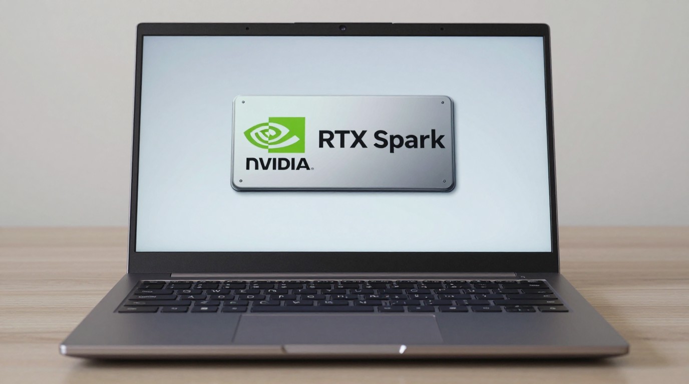 ภาพสร้างด้วย AI (ไม่ใช่ภาพถ่ายจริง) ประกอบข่าว Tom's Hardware ทดสอบ RTX Spark ใน Surface Laptop Ultra เก่ง AI แต่เกมยังไม่ไหว