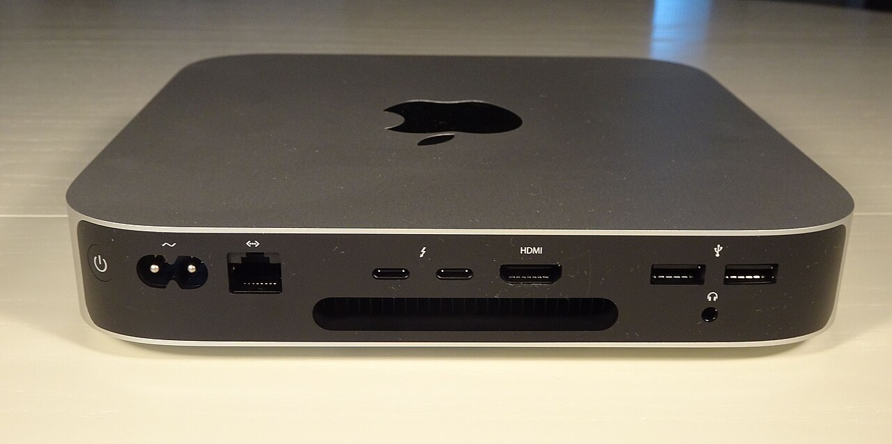 ภาพประกอบ: Mac mini 2020 (M1) Anschlüsse